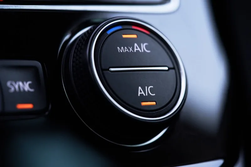 Close-up of a vehicle air conditioning control